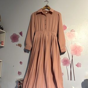 Mauve long sleeve maxi dress